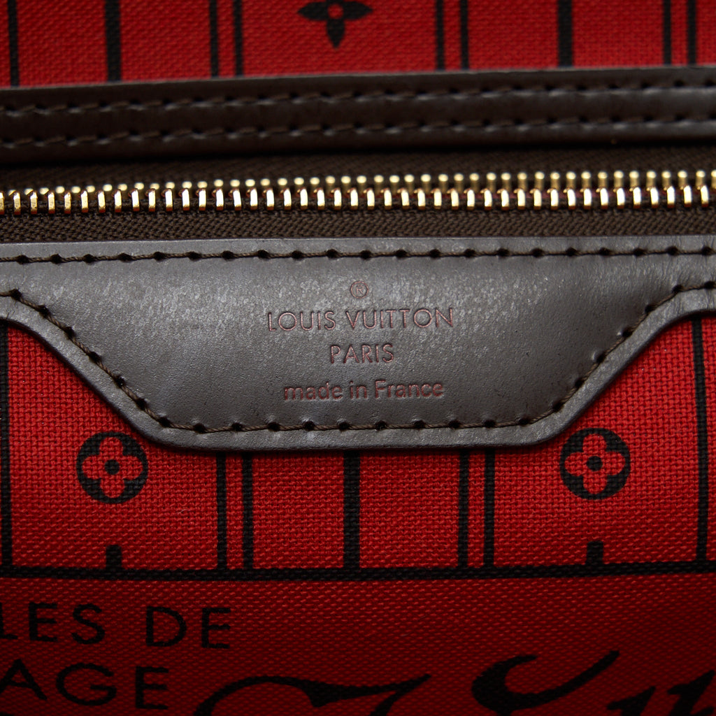 LOUIS VUITTON NEVERFULL MM DAMIER EBENE GHW