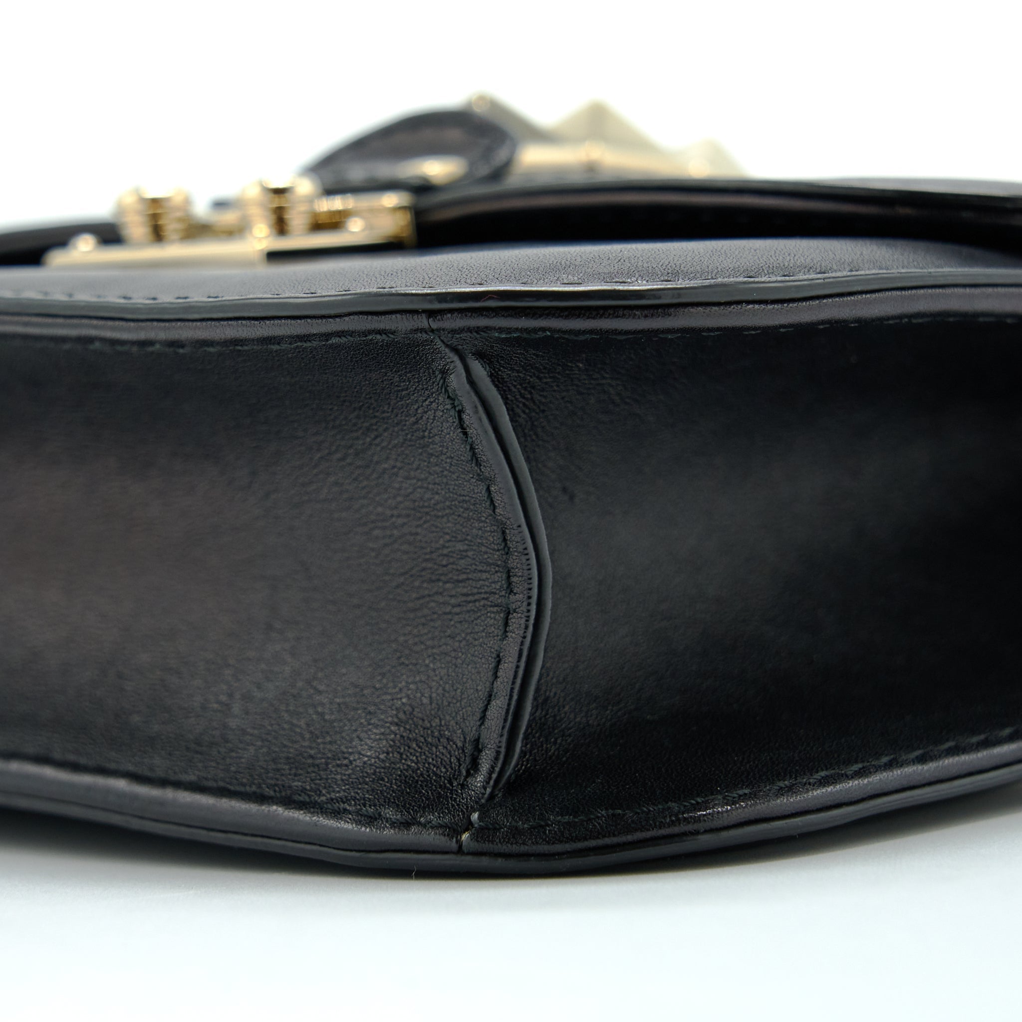 VALENTINO SMALL ROCKSTUD CROSSBODY BAG WITH CHAIN BLACK LGHW