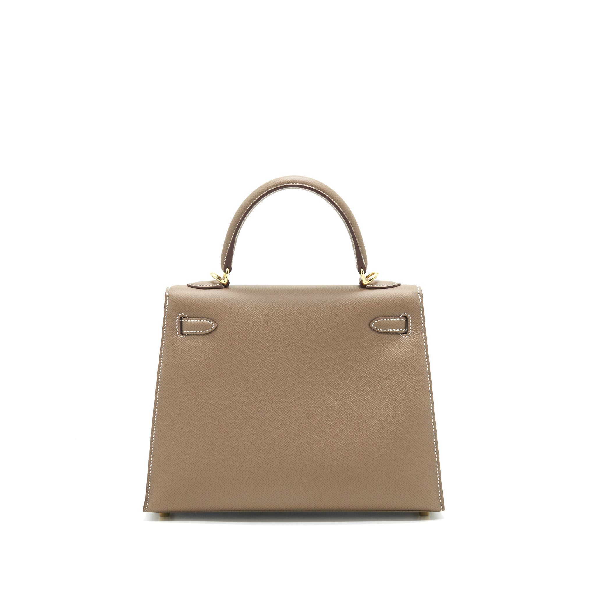 HERMES KELLY 25 SELLIER ETOUPE EPSOM LEATHER GHW