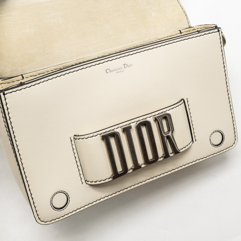 DIOR DIOREVOLUTION FLAP BAG CALFSKIN WHITE SHW