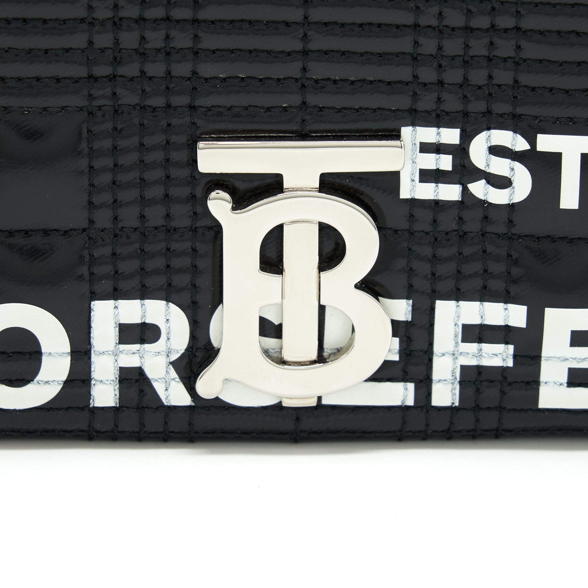 BURBERRY SMALL HORSEFERRY PRINT QUILTED LOLA BAG BLACK SHW