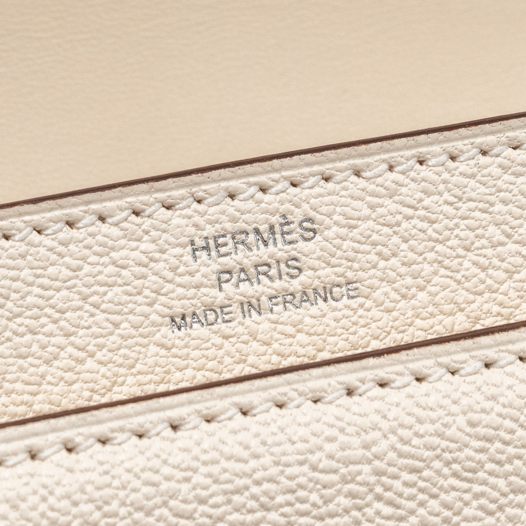 HERMES MINI VERROU CHEVRE MYSORE NATA / MULTICOLOR STRAP SHW