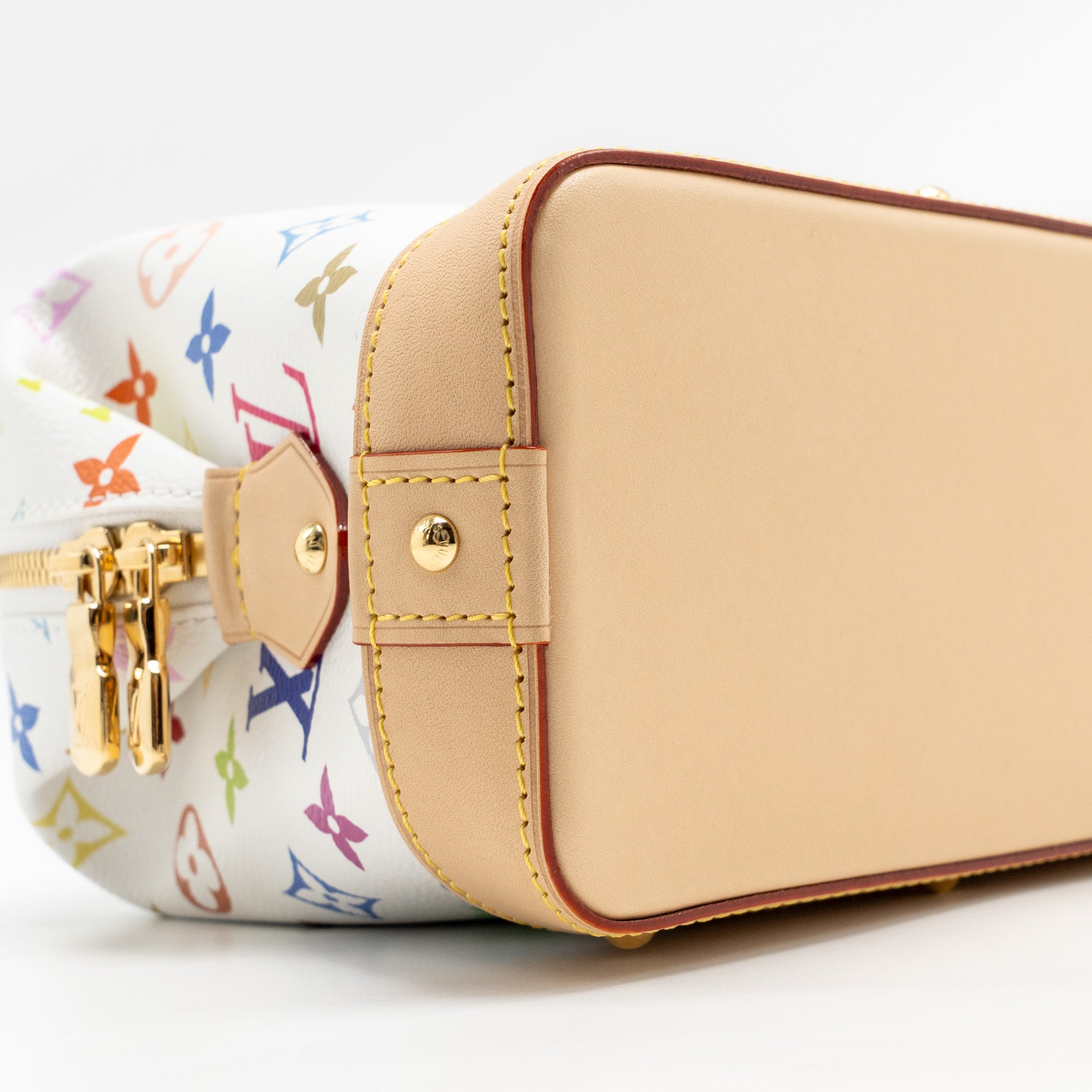 LOUIS VUITTON X TAKASHI MURAKAMI COSMETIC POUCH MULTICOLOURED MONOGRAM CANVAS WHITE GHW