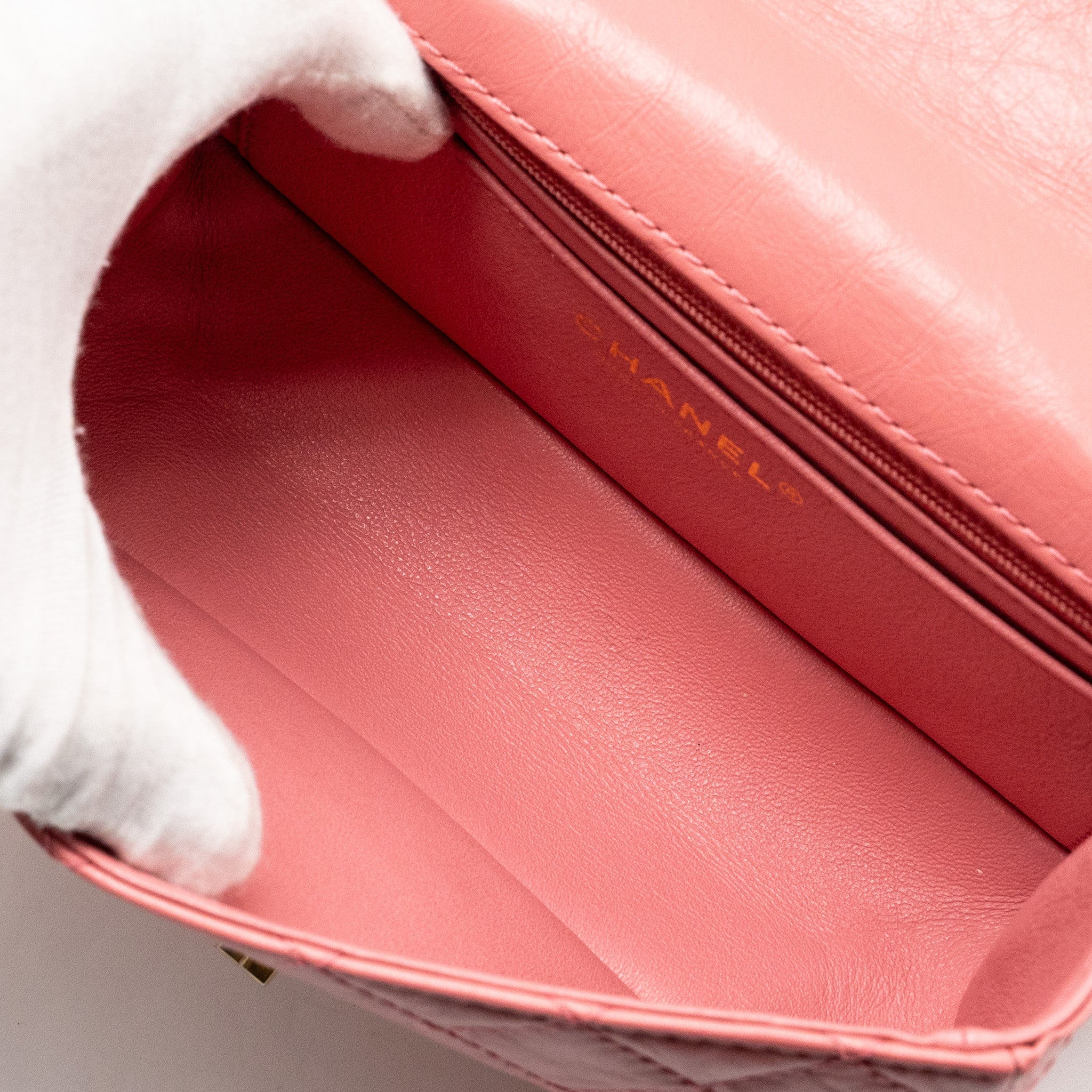 CHANEL MINI 2.55 REISSUE FLAP BAG CALFSKIN PINK GHW