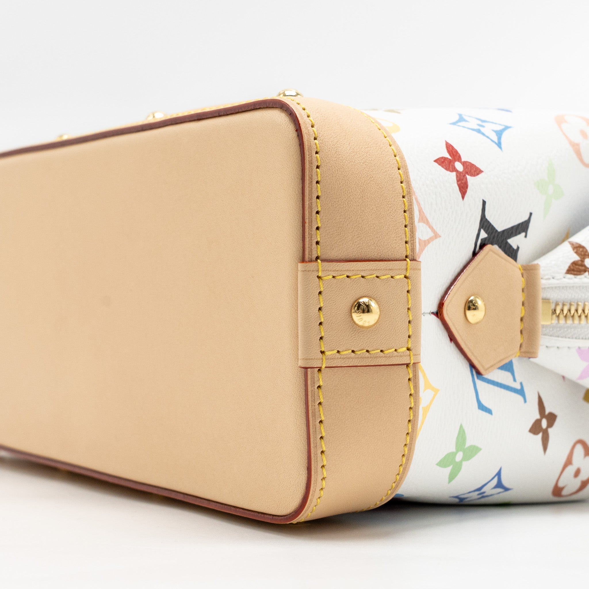LOUIS VUITTON X TAKASHI MURAKAMI COSMETIC POUCH MULTICOLOURED MONOGRAM CANVAS WHITE GHW