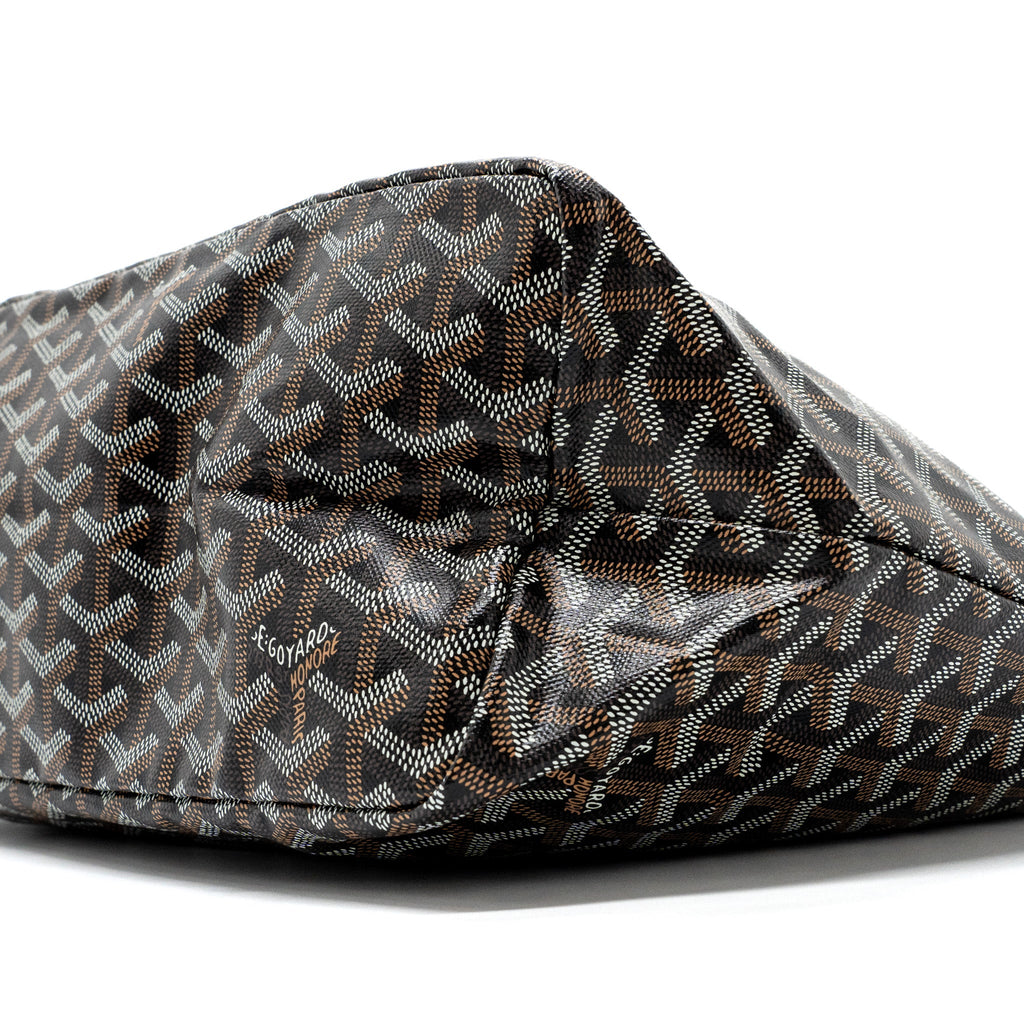 GOYARD SAINT LOUIS PM TOTE BAG GOYARD LINE CANVAS BLACK SHW