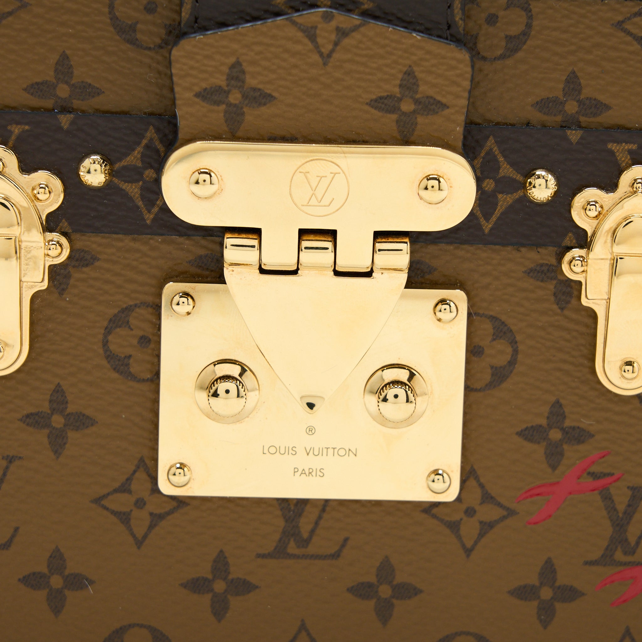 LOUIS VUITTON PETITE MALLE MONAGRAM REVERSE CANVAS GHW