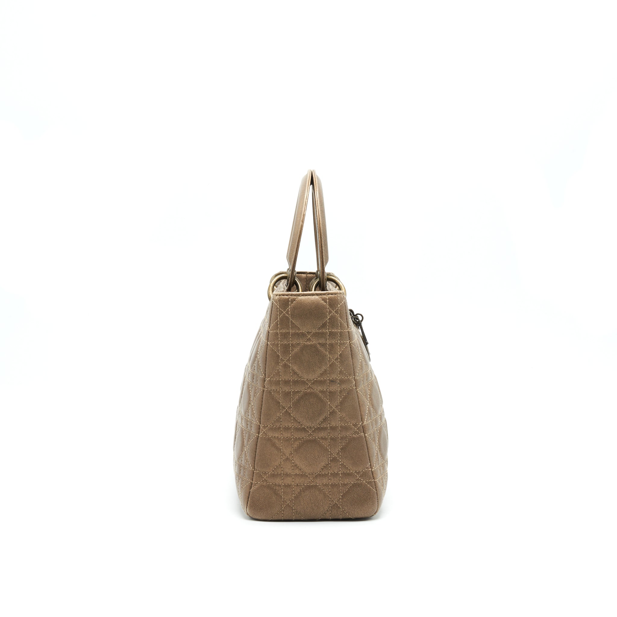 DIOR LADY DIOR MEDIUM IN BRONZE WITH BRONZE HARDWARE
