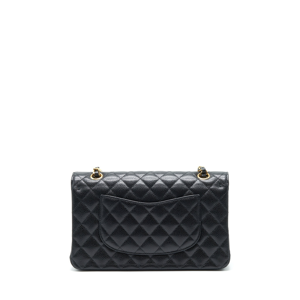 CHANEL MEDIUM CLASSIC FLAP BAG CAVIAR BLACK GHW