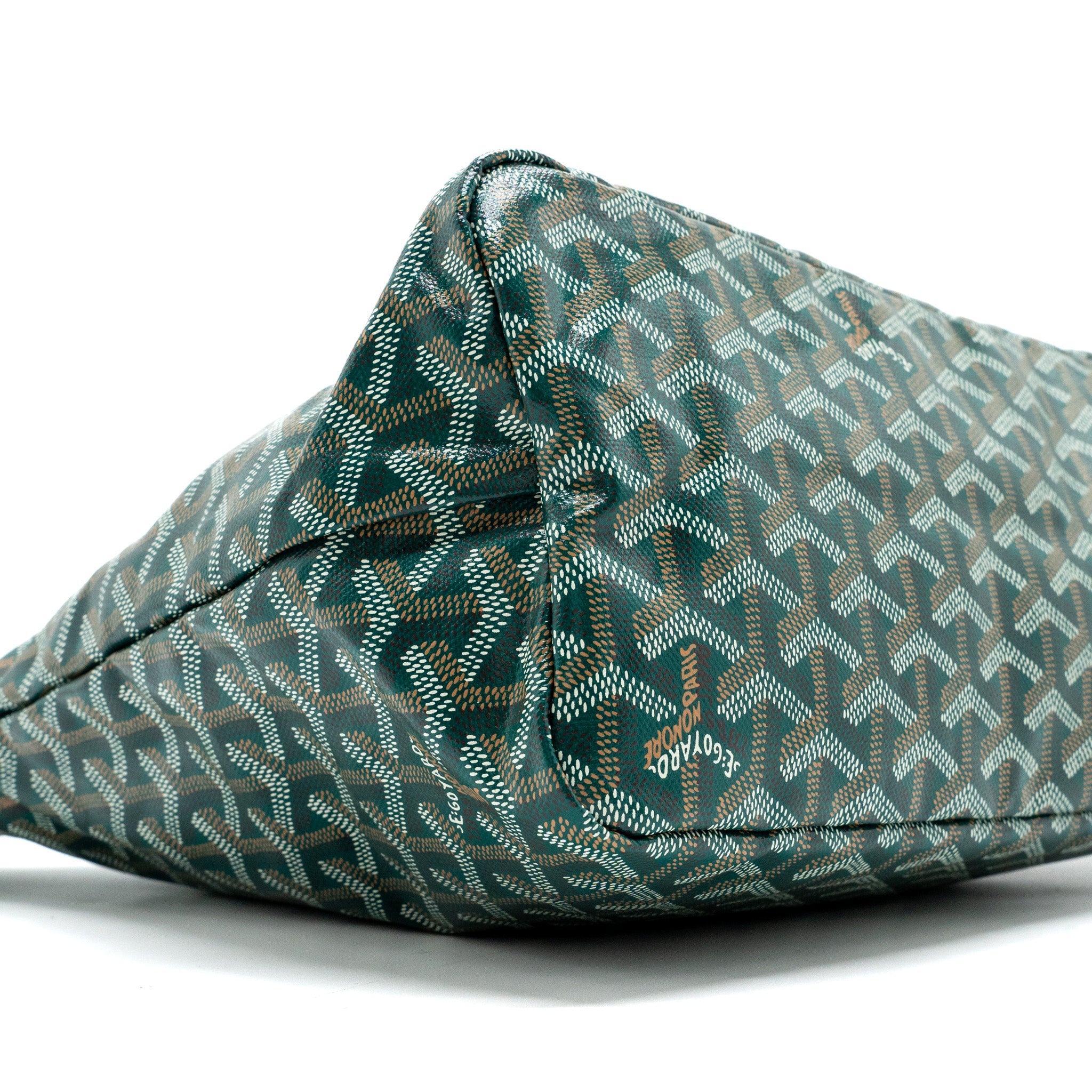 GOYARD BOHEME HOBO BAG GOYARD LINE CANVAS / CALFSKIN GREEN SHW