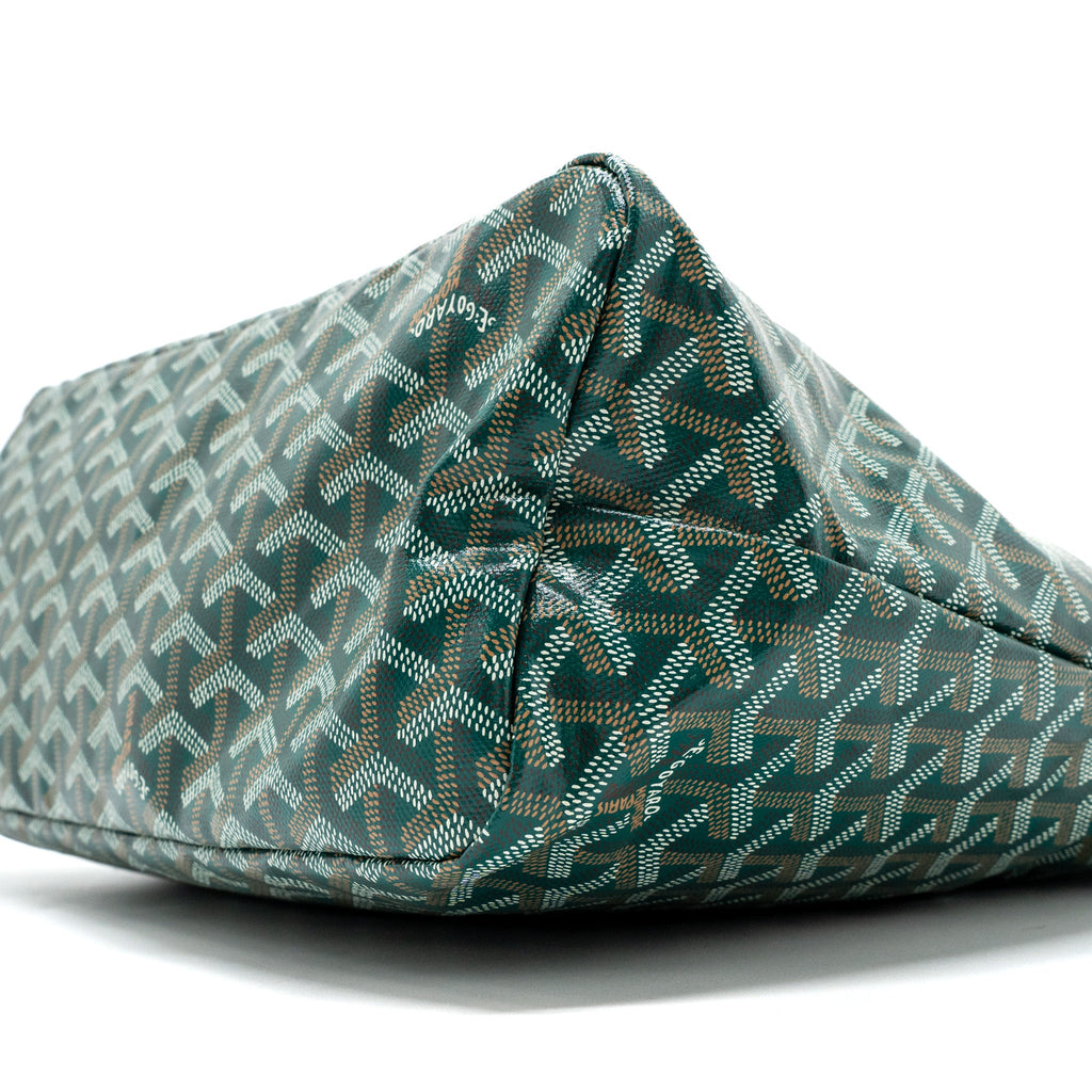 GOYARD BOHEME HOBO BAG GOYARD LINE CANVAS / CALFSKIN GREEN SHW