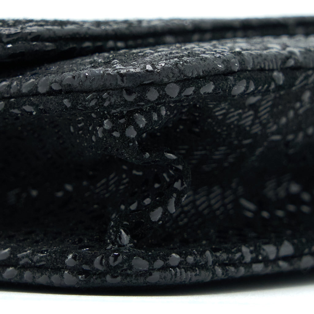 CHANEL SEASONAL WALLET ON CHAIN FABRIC BLACK SHW