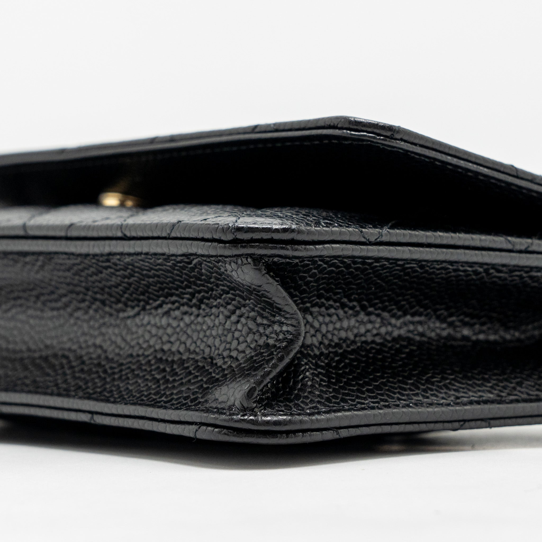 CHANEL CLASSIC WALLET ON CHAIN CAVIAR BLACK GHW(MICROCHIP)