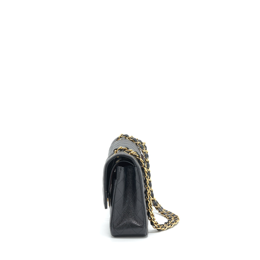 CHANEL MEDIUM CLASSIC FLAP BAG CAVIAR BLACK GHW