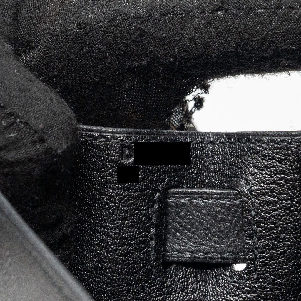 HERMES KELLY 28 LETTER C SPECIAL ORDER EPSOM/TOGO/CHÈVRE MYSORE BLACK/BLUE SHW