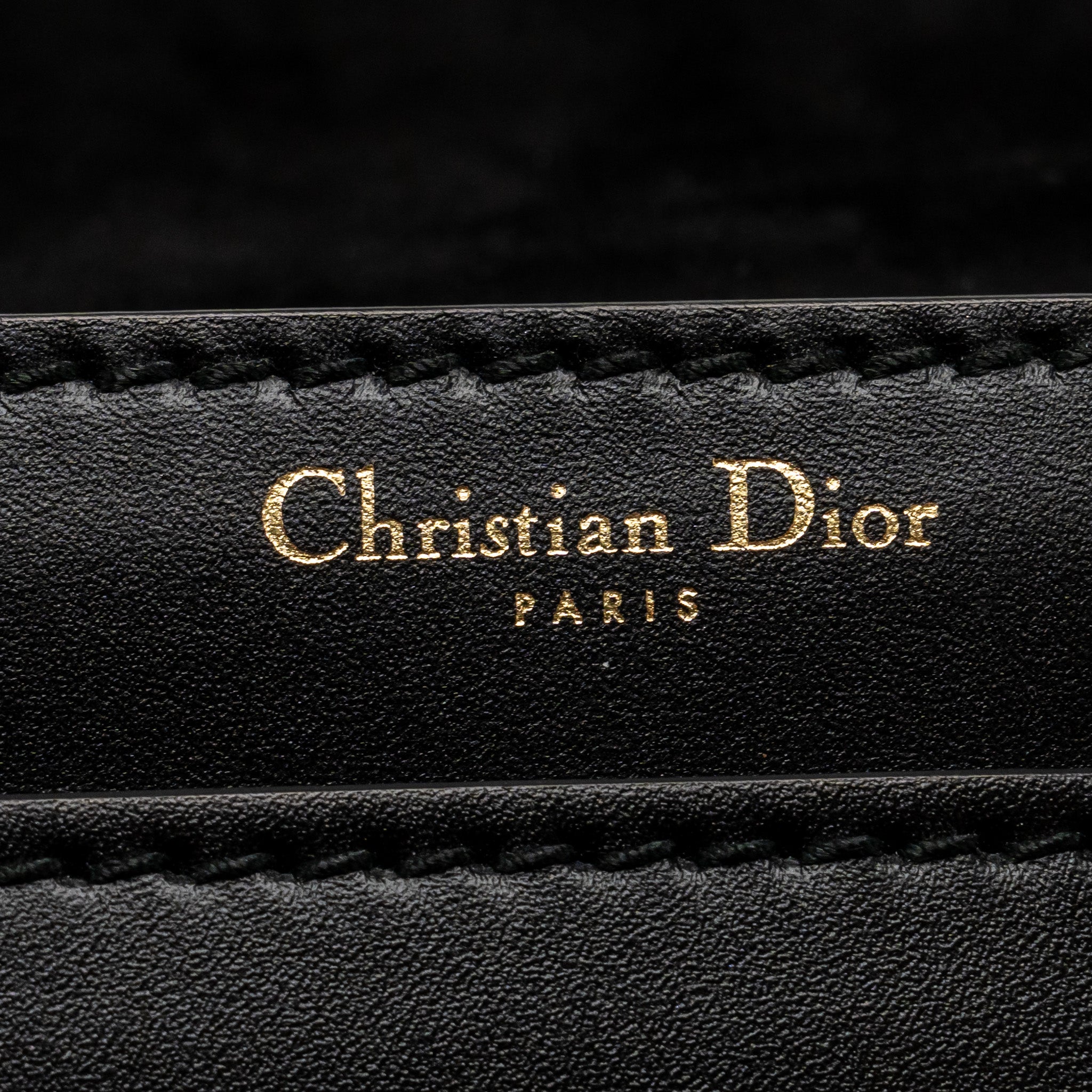 DIOR J'ADIOR MEDIUM FLAP BAG WITH CHAIN LEATHER BLACK GHW
