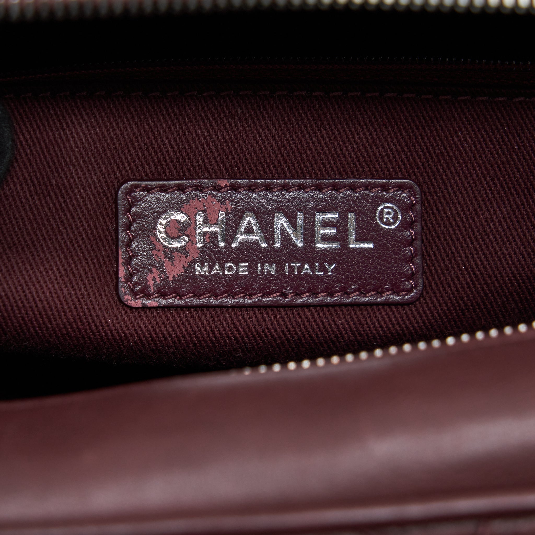 CHANEL JUMBO QUILTED FLAP BAG CALFSKIN BURGUNDY RUTHENIUM HARDWARE