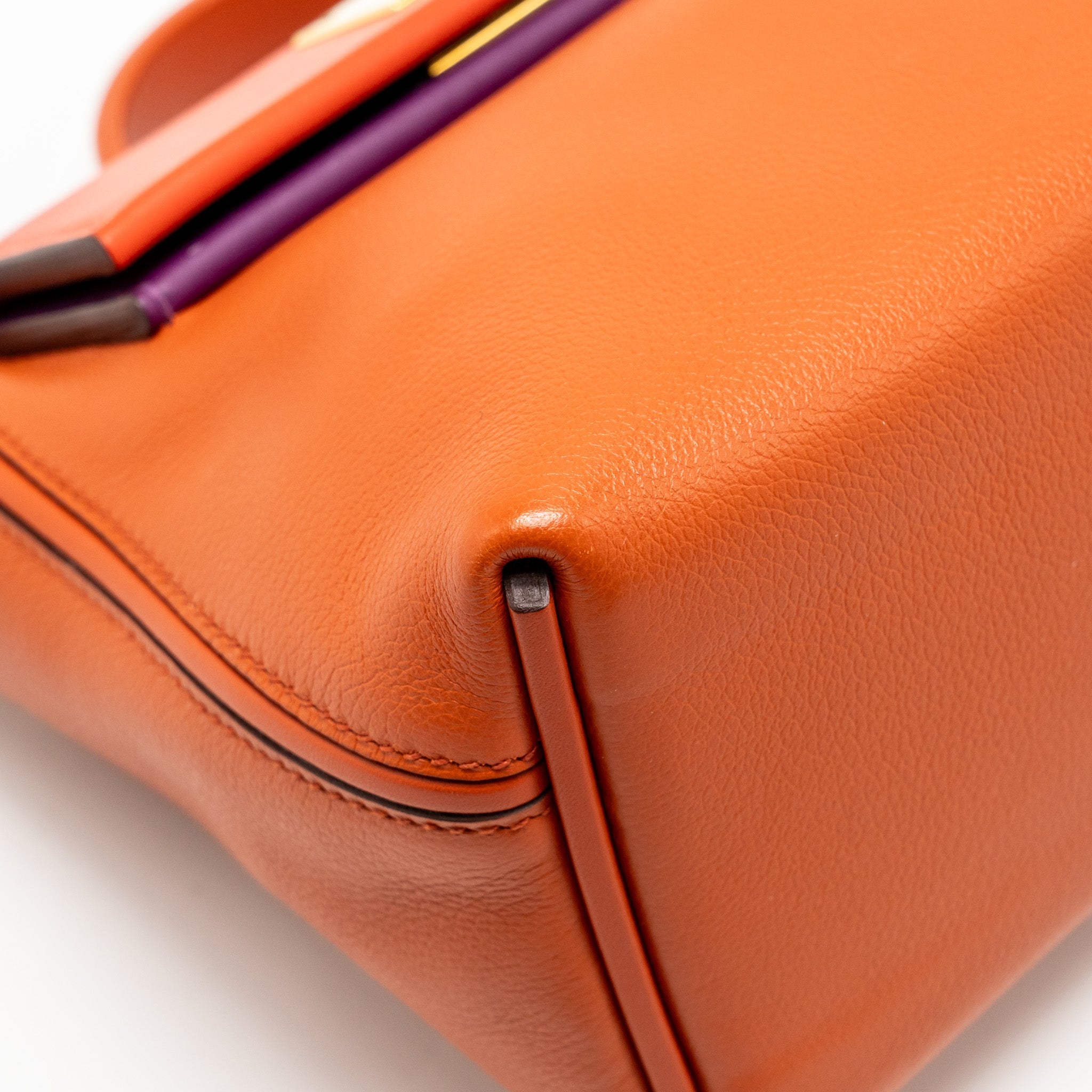 HERMES MINI 24/24 2424-21 BAG EVERCOLOR/ SWIFT TERRE/ CAPUCINE / ANEMONE GHW