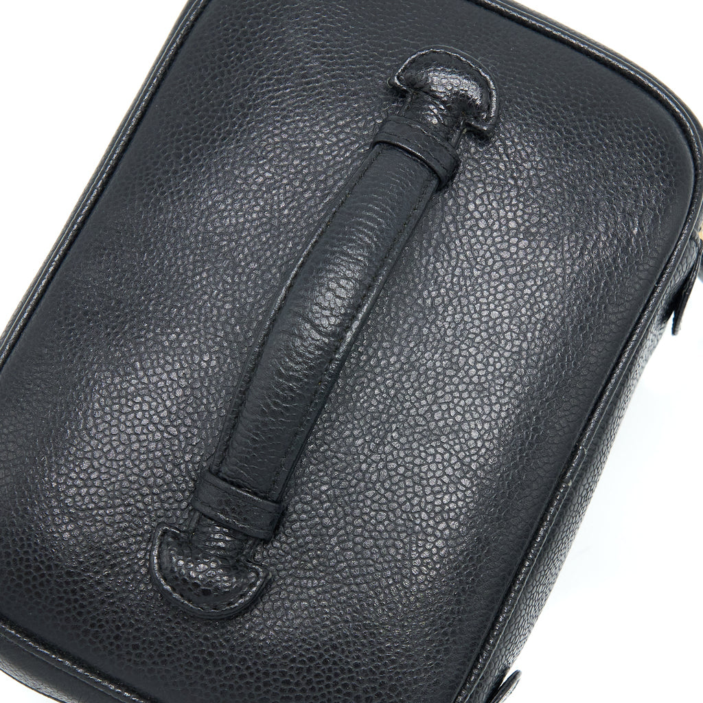CHANEL VINTAGE VANITY CASE CAVIAR BLACK GHW