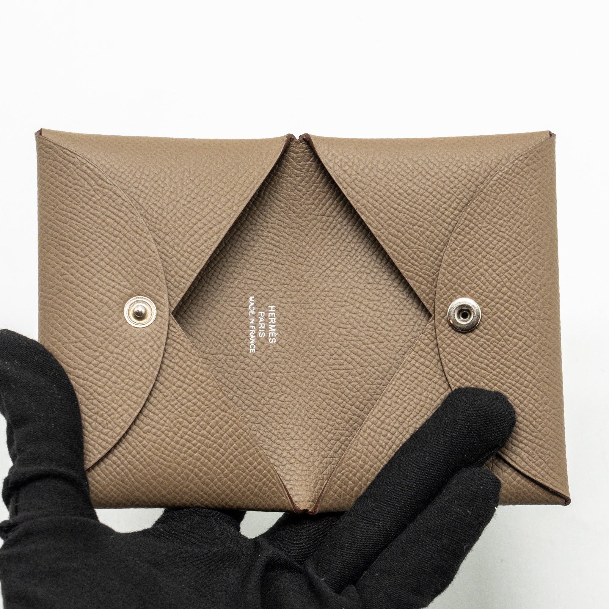 HERMES CALVI CARD HOLDER EPSOM ALEZAN SHW