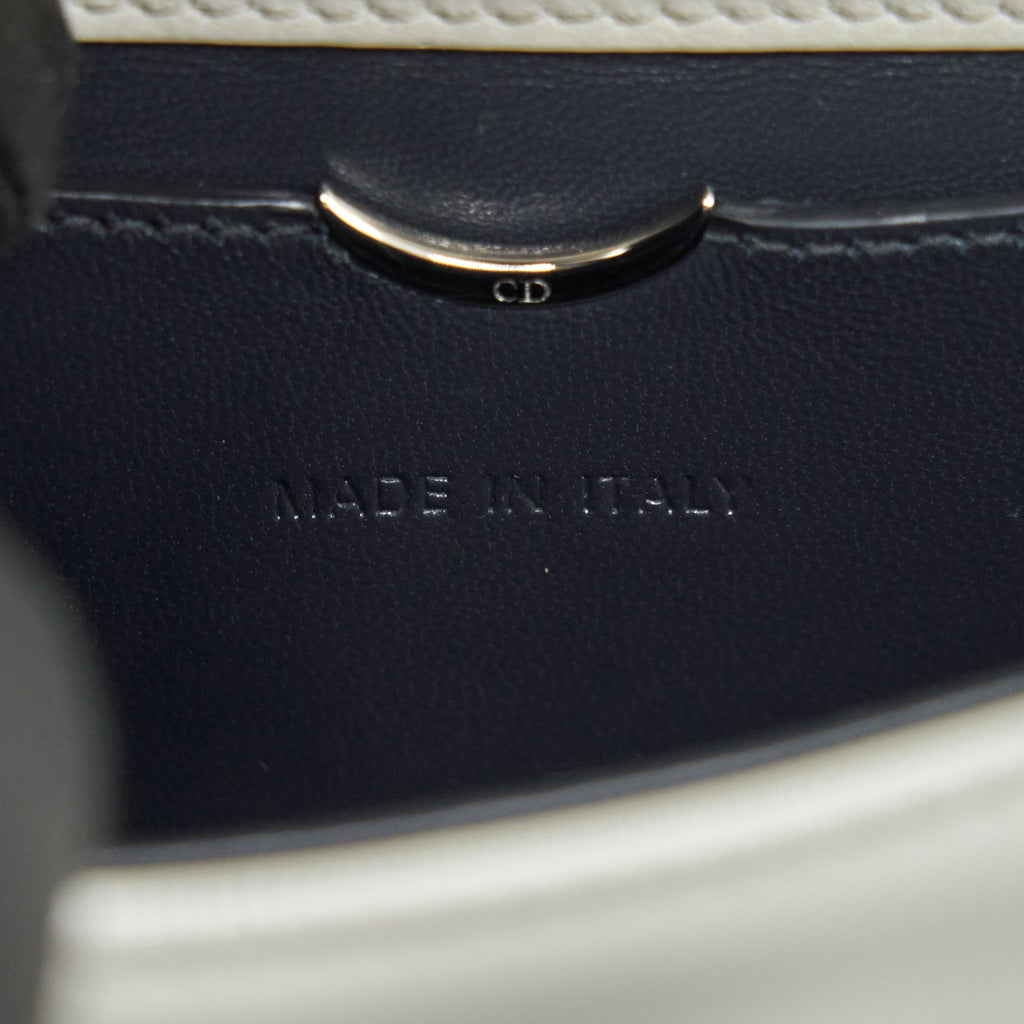 DIOR MINI DIORAMA BAG WHITE WITH SHW