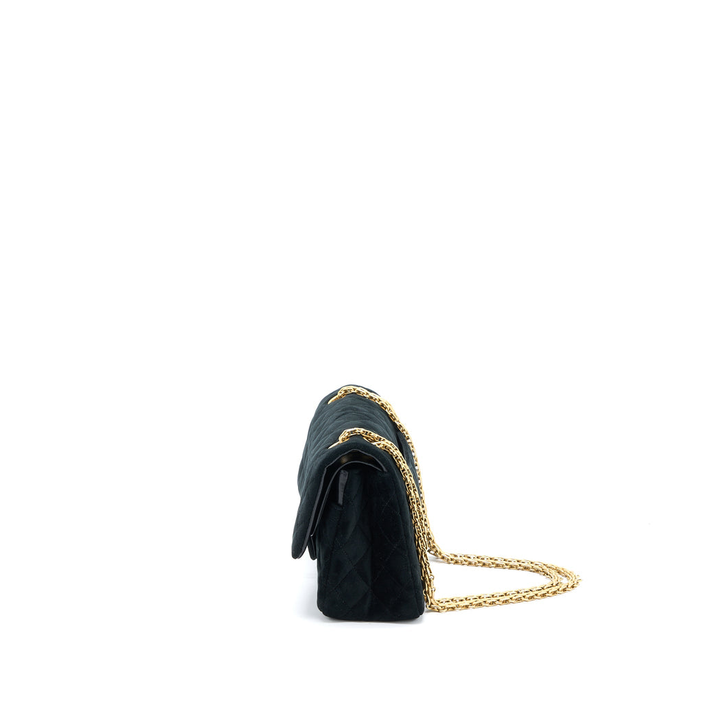 CHANEL SMALL 2.55 REISSUE FLAP BAG VELVET BLACK GHW