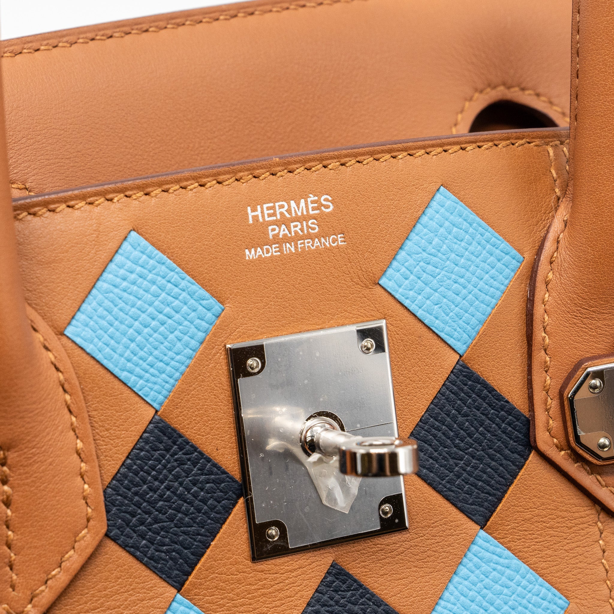 HERMES BIRKIN 30 TRESSAGE SWIFT/EPSOM GOLD/BLEU INDIGO/BLUE NORD SHW