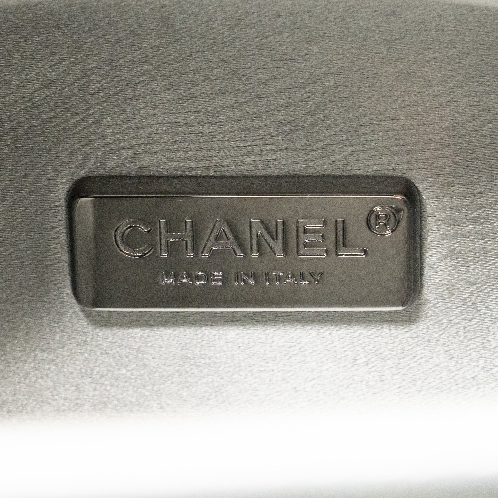 CHANEL 14K LIMITED EDITION RUNWAY LAIT DE COCO MILK CARTON EVENING CHAIN BAG GOATSKIN IRIDESCENT SILVER SHINY RUTHENIUM HARDWARE
