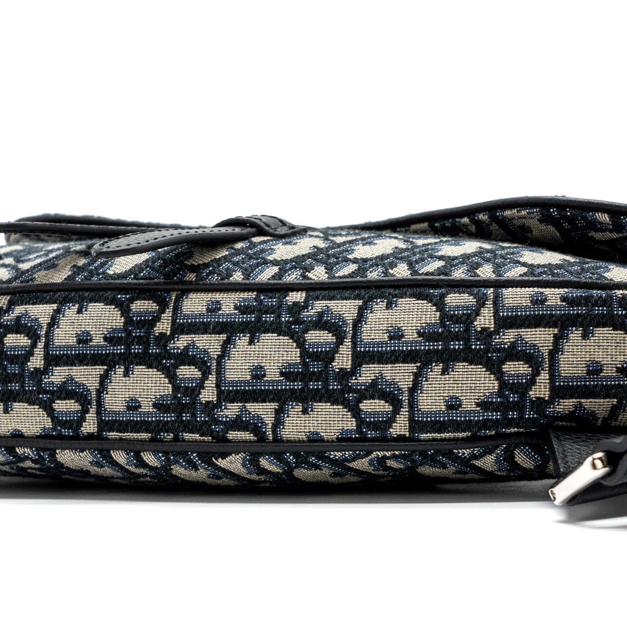 DIOR HOMME SADDLE BAG DIOR OBLIQUE JACQUARD BEIGE/BLACK GHW