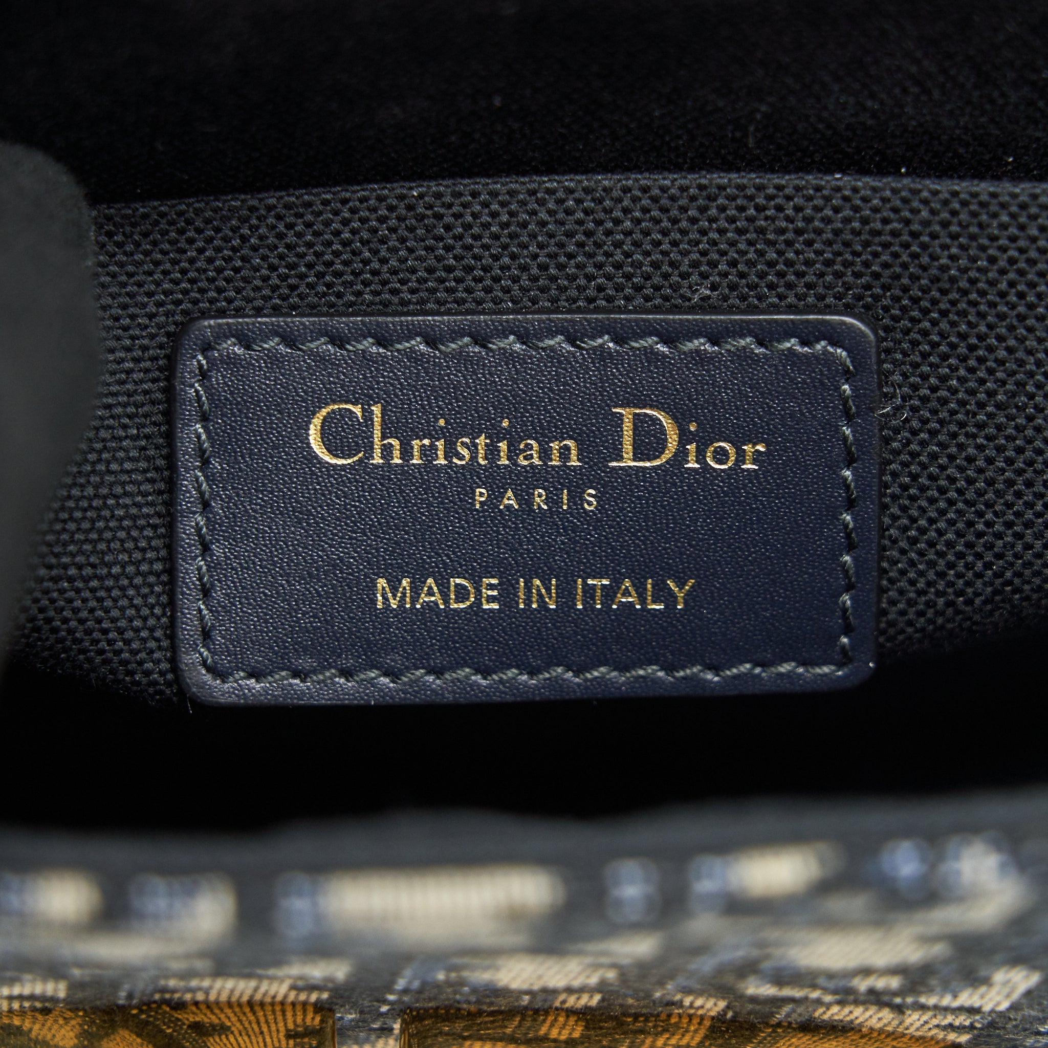 CHRISTIAN DIOR 30 MONTAIGNE BOX BAG OBLIQUE CANVAS BLUE