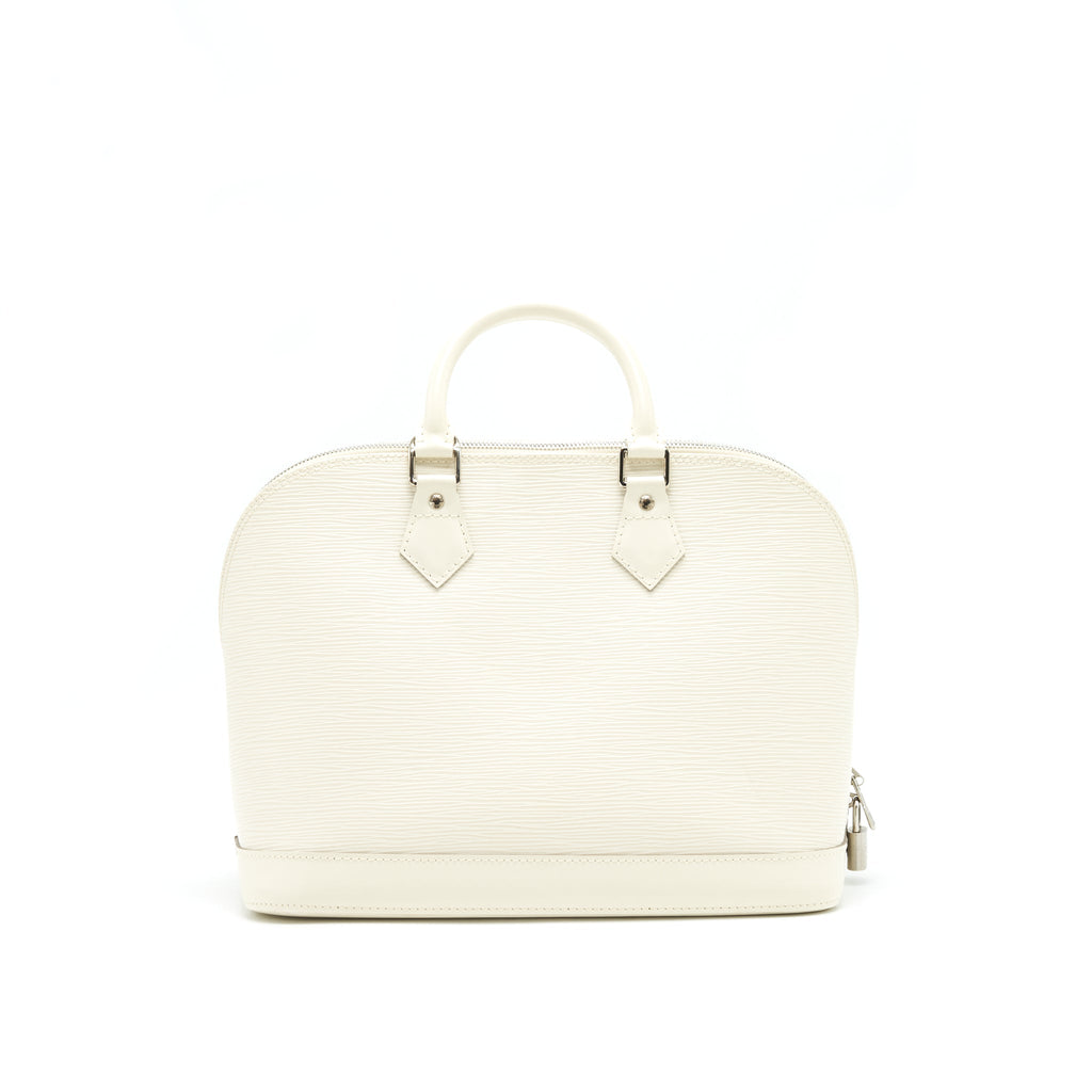 LOUIS VUITTON ALMA MM EPI LEATHER WHITE SHW
