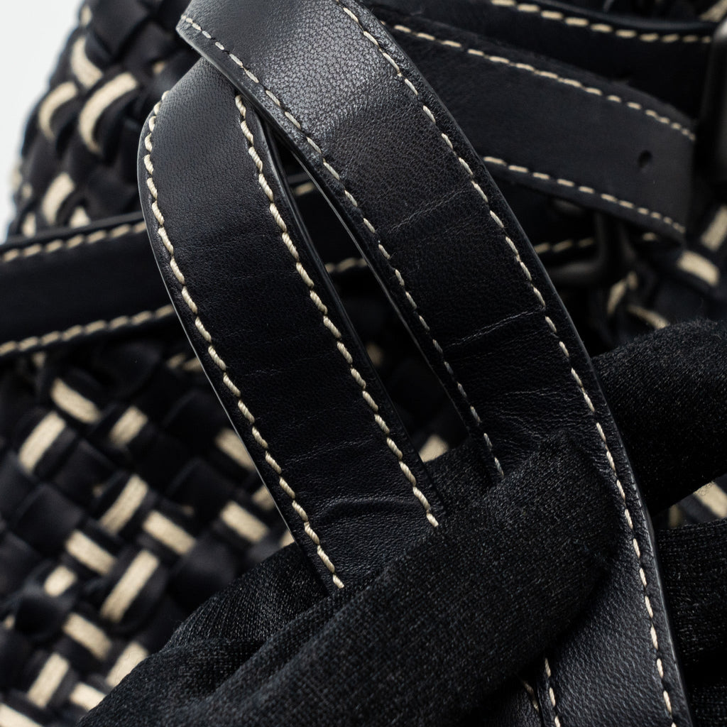 BOTTEGA VENETA TOTE BAG LEATHER DARK BLUE MULTICOLOUR BLACK HARDWARE