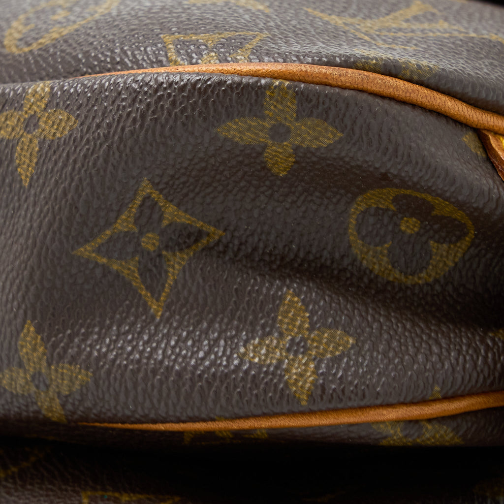 LOUIS VUITTON VINTAGE SAUMUR CLOTH CROSSBODY BAG MONOGRAM CANVAS GHW