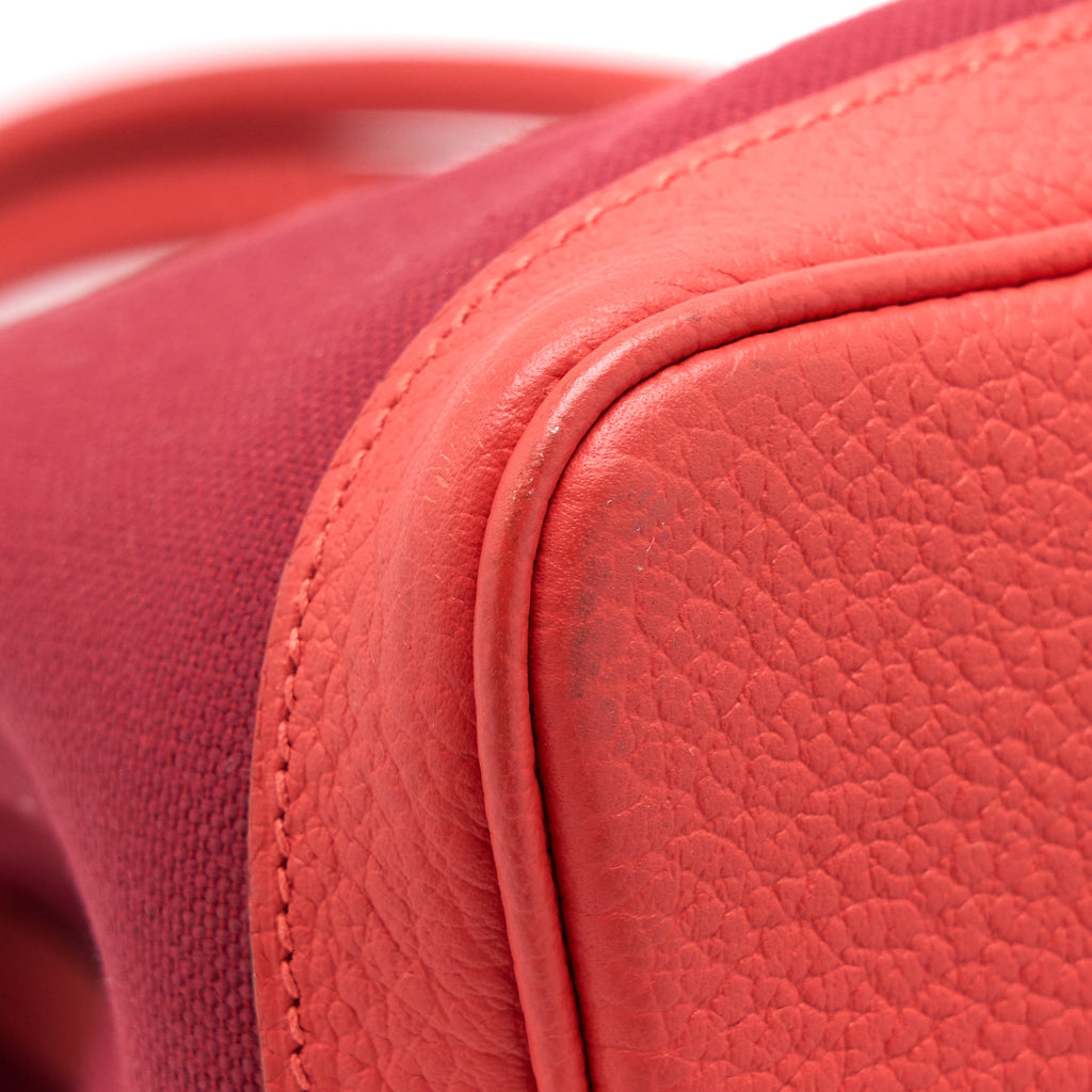 HERMES GARDEN PARTY 36 NEGONDA/CANVAS ROUGE GRENAT SHW