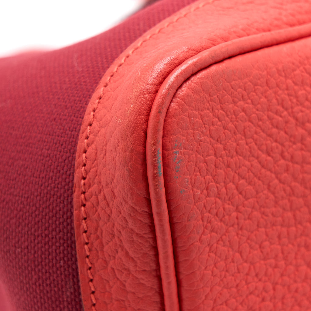 HERMES GARDEN PARTY 36 NEGONDA/CANVAS ROUGE GRENAT SHW