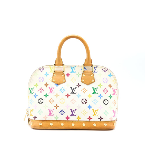 LOUIS VUITTON ALMA BAG MONOGRAM CANVAS WHITE/MULTICOLOURED GHW