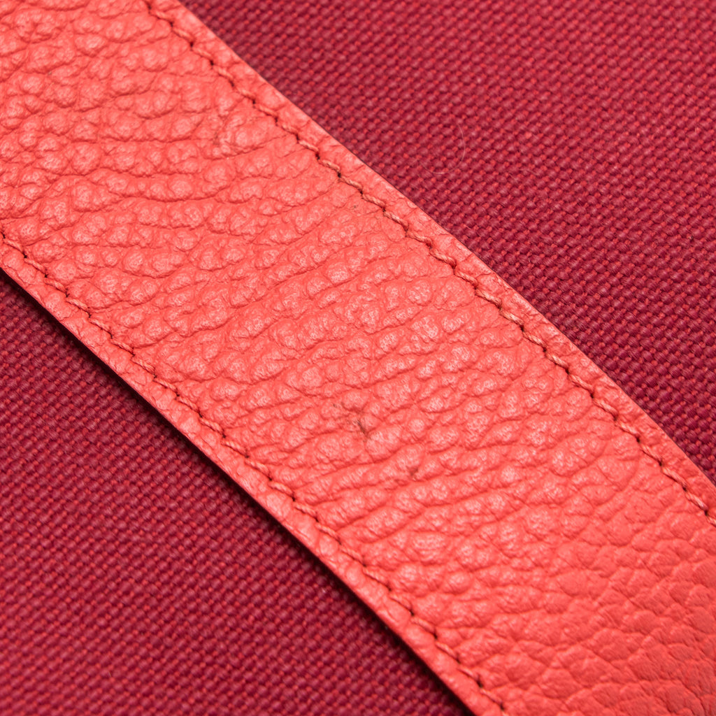 HERMES GARDEN PARTY 36 NEGONDA/CANVAS ROUGE GRENAT SHW