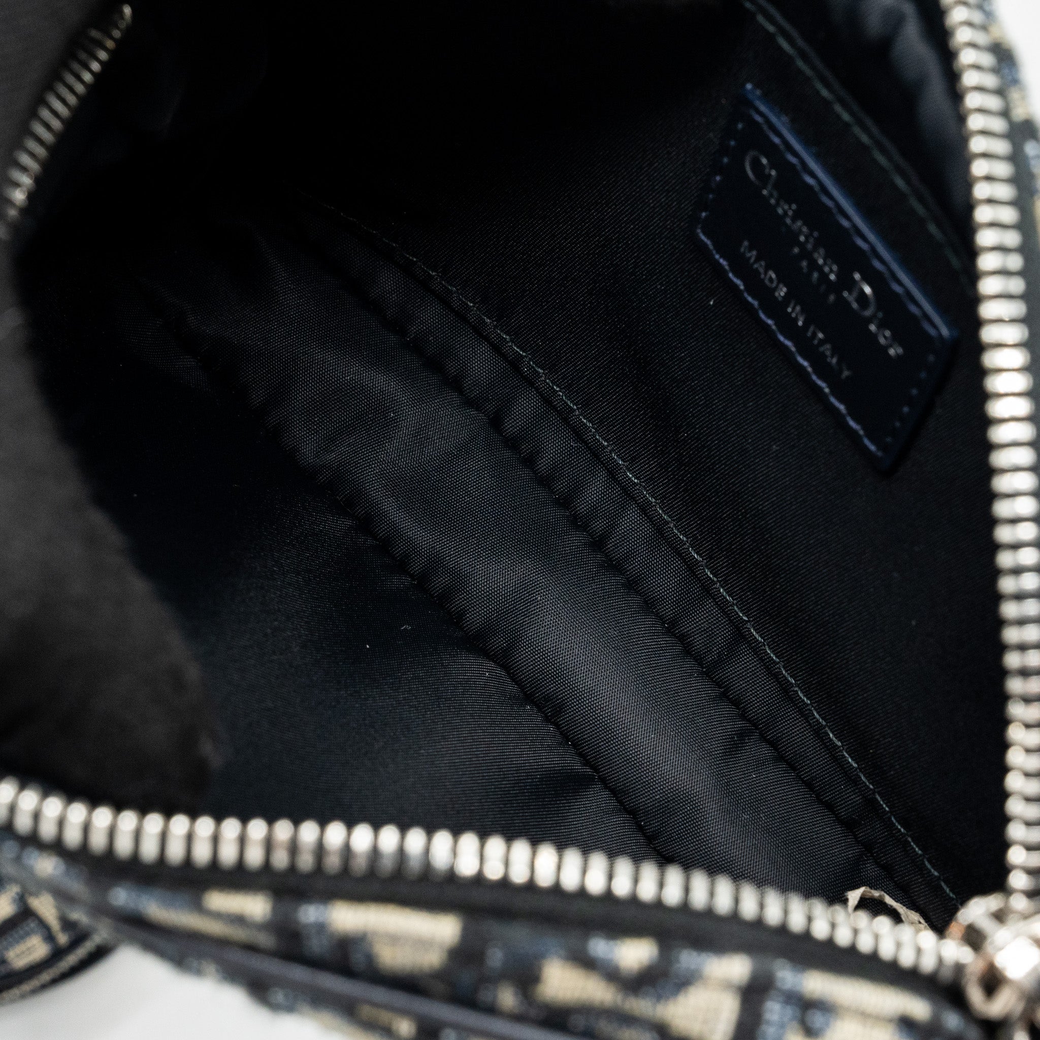 DIOR 3 IN 1 MINI ZIPPER POUCH WITH STRAP BLUE JACQUARD SHW