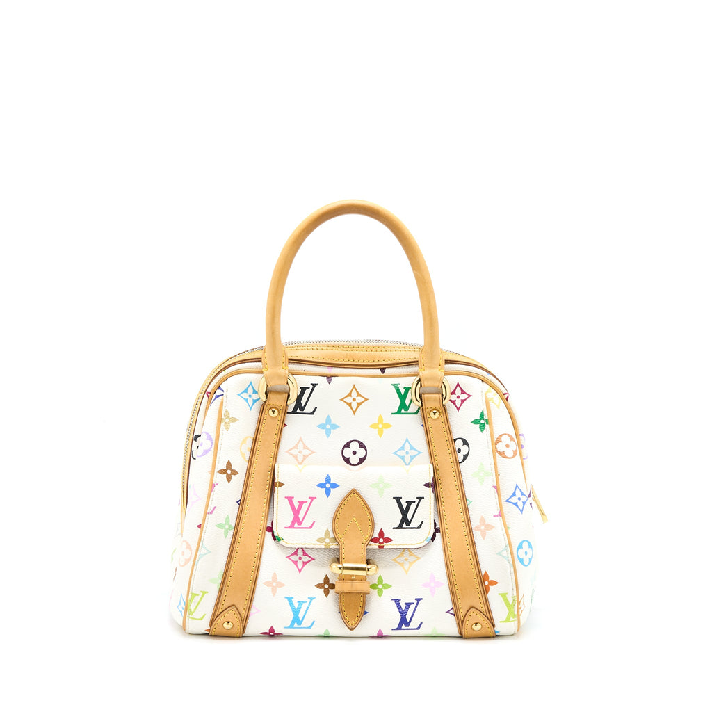 LOUIS VUITTON VINTAGE BOWLING BAG MONOGRAM CANVAS WHITE/MULTICOLOUR GHW