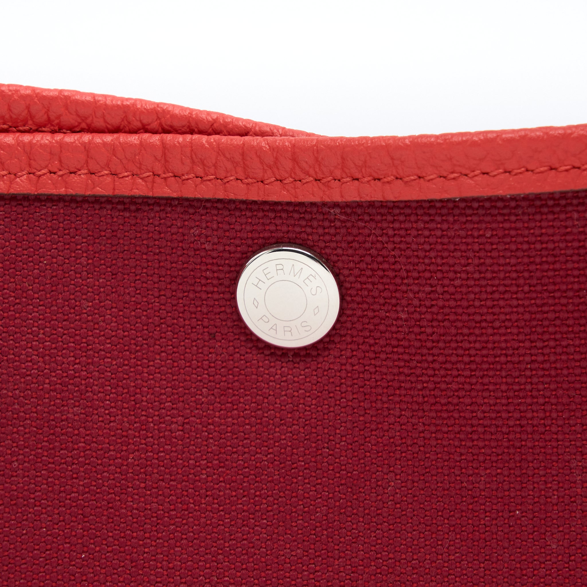 HERMES GARDEN PARTY 36 NEGONDA/CANVAS ROUGE GRENAT SHW