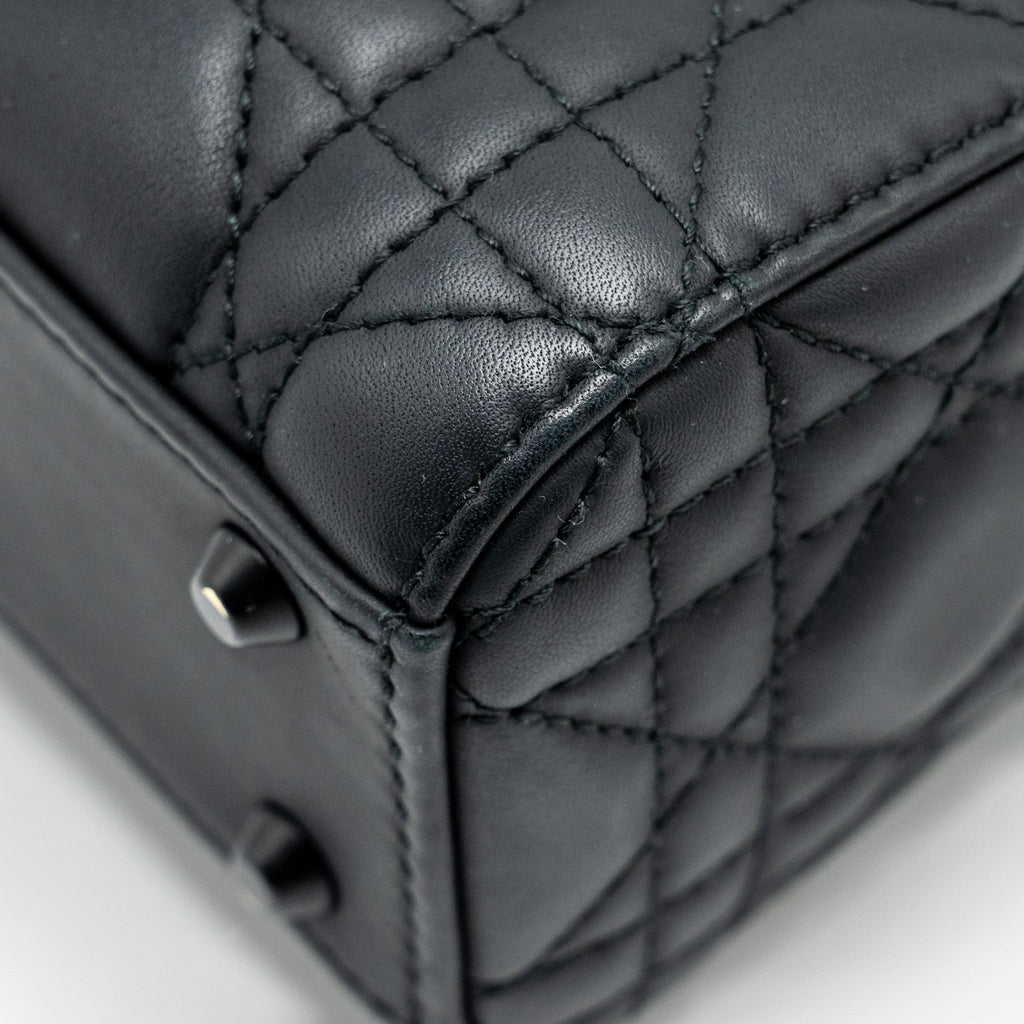 DIOR MINI LADY DIOR CALFSKIN SO BLACK