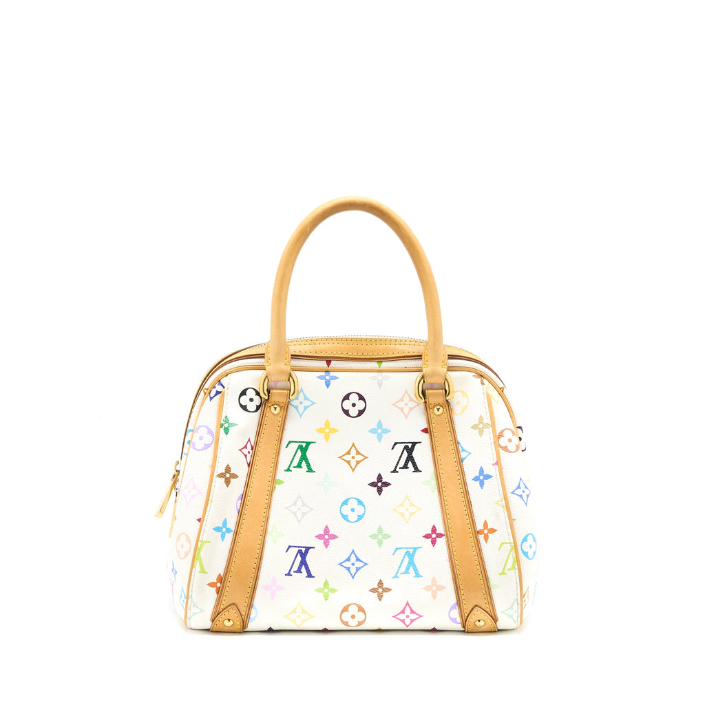 LOUIS VUITTON VINTAGE BOWLING BAG MONOGRAM CANVAS WHITE/MULTICOLOUR GHW