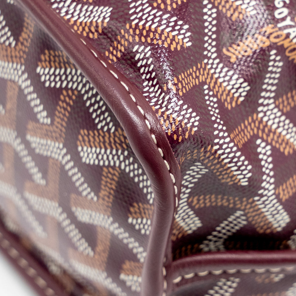 GOYARD MINI ANJOU TOTE BAG GOYARDINE CANVAS BORDEAUX SHW
