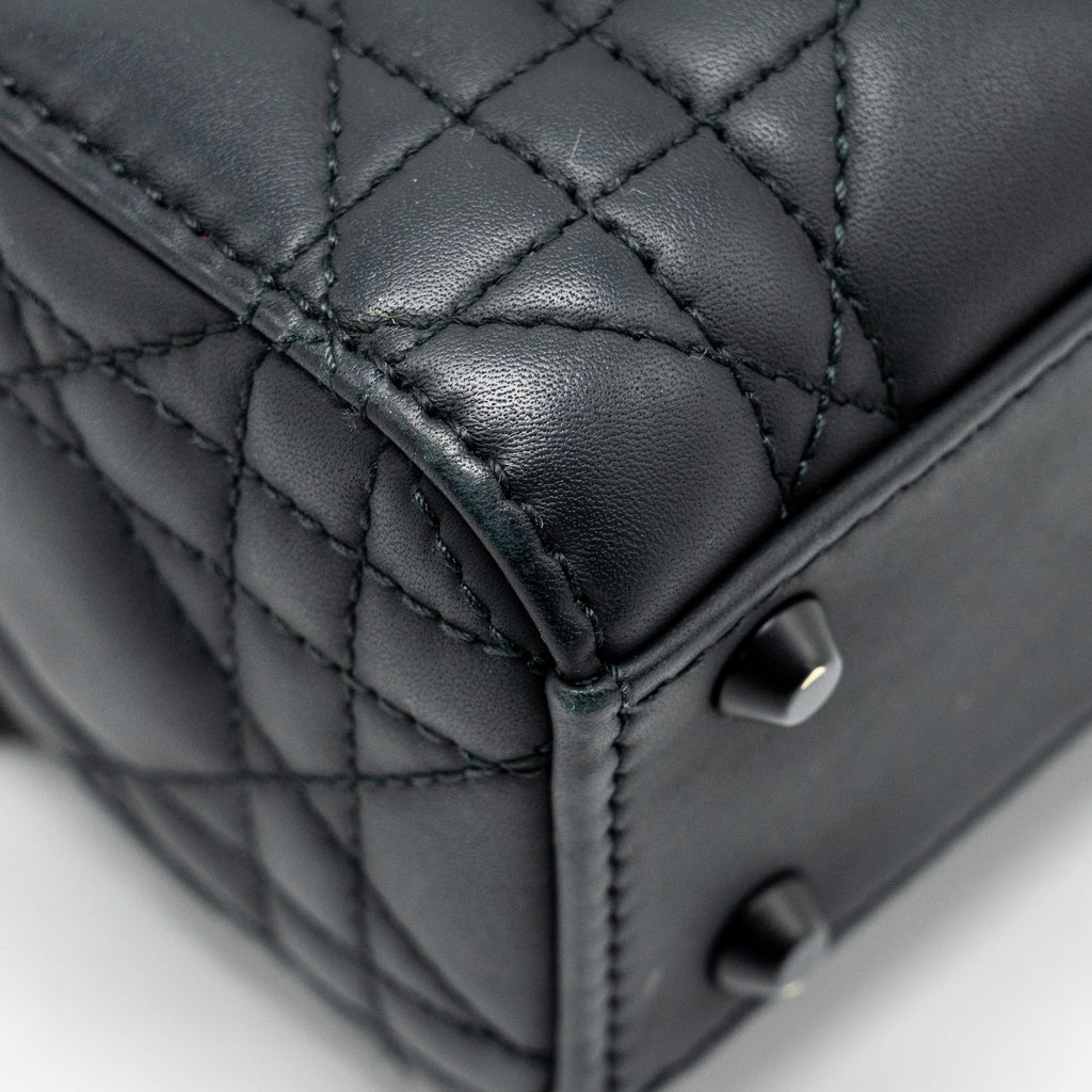 DIOR MINI LADY DIOR CALFSKIN SO BLACK