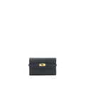 HERMES KELLY WALLET COMPACT WALLET BLACK GHW