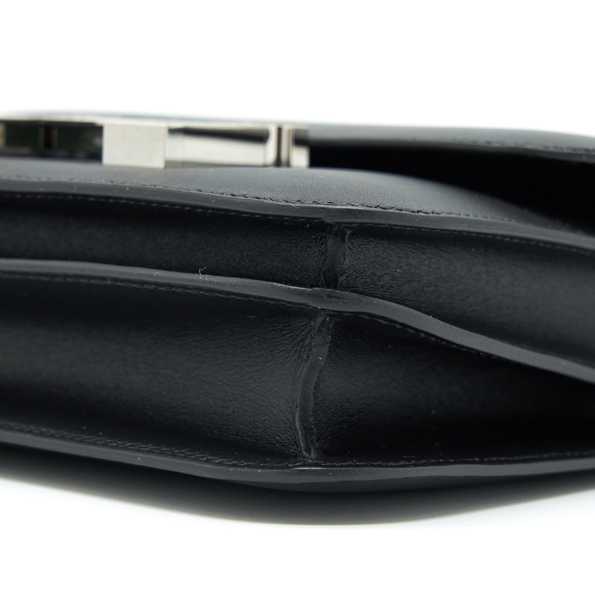 HERMES MINI CONSTANCE MONSIEUR BLACK WITH LIZARD BUCKLE / OMBRÉ