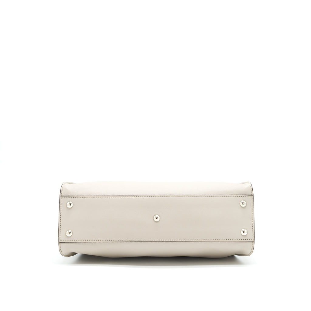 FENDI MEDIUM PEEKABOO BAG LIGHT GREY WITH SHW