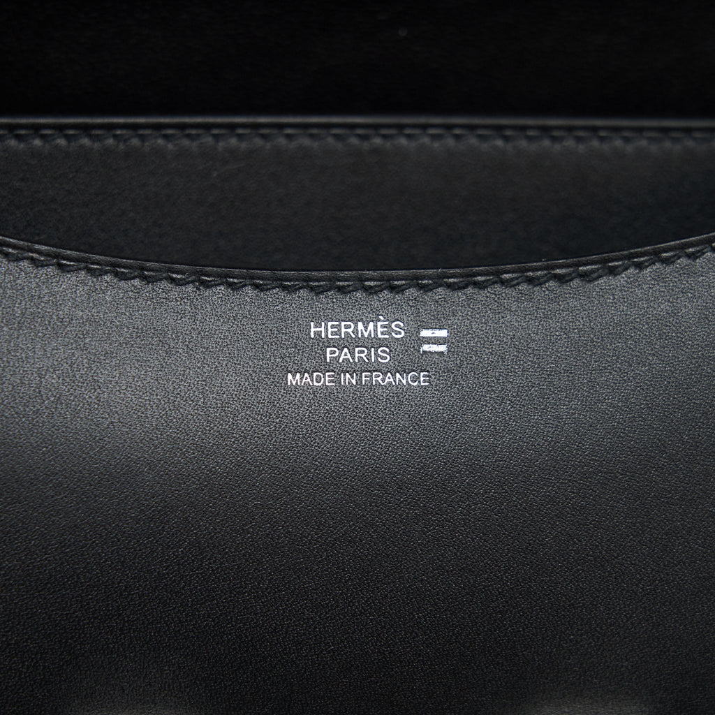 HERMES MINI CONSTANCE MONSIEUR BLACK WITH LIZARD BUCKLE / OMBRÉ