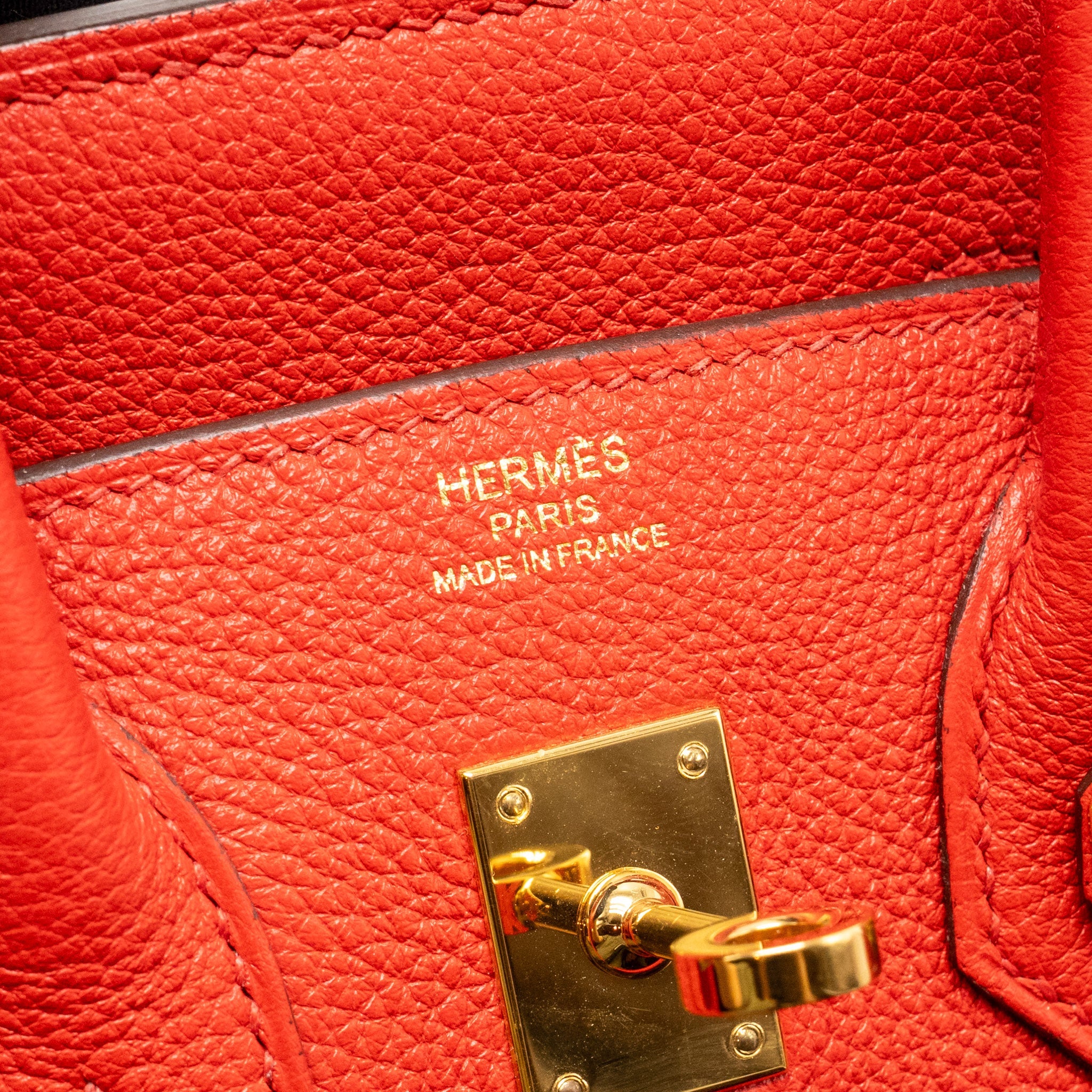 HERMES BIRKIN 25 TOGO ROUGE DE COEUR GHW