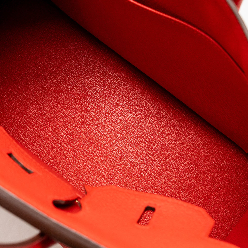 HERMES BIRKIN 25 TOGO ROUGE DE COEUR GHW